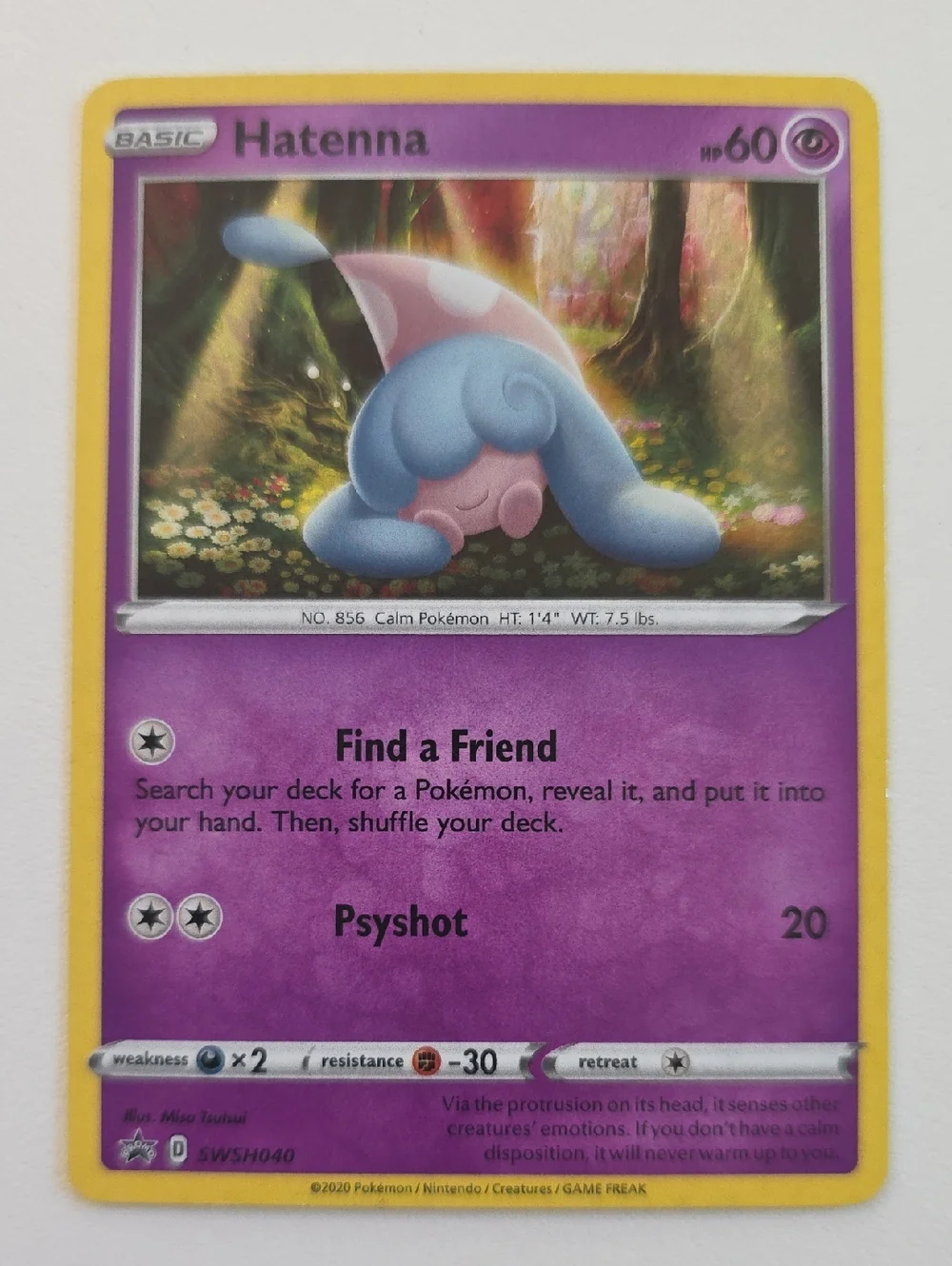 Pokemon Hatenna And Hattrem Card